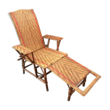 Vintage rattan long chair