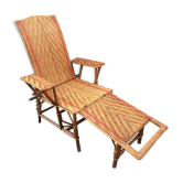 Vintage rattan long chair