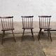 3 chaises bistrot style “menuet” Baumann années 1970 en hêtre bois ancien vintage legrand design
