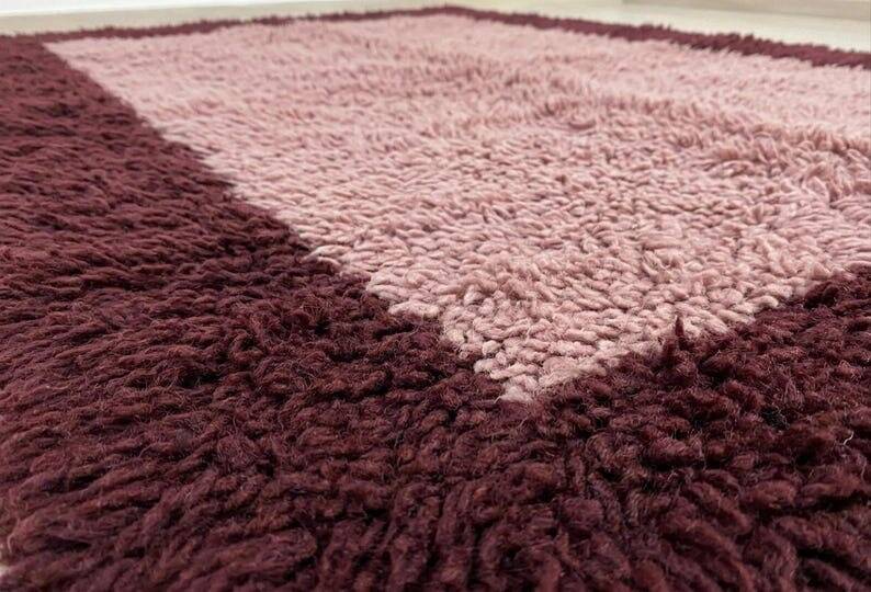 Tapis en laine pure fait main artisanale traditionnelle 1,5/2,5 m