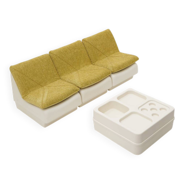 Canapé modulaire avec table basse par Cesare Casati pour Sormani, années 1970.
