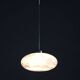 1970s Czech mid-century pendant lights, blown glass and chrome, rewired, pair