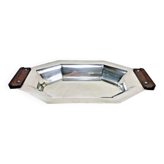 Bannette basket bread basket Art Deco silver metal Rosewood Christofle Alfenide