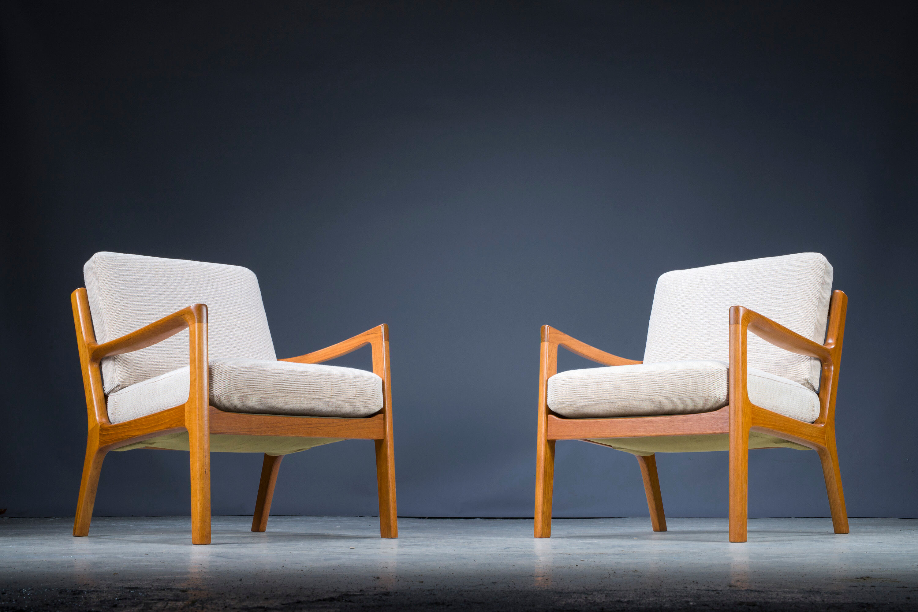 Teak Senator armchairs by Ole Wanscher