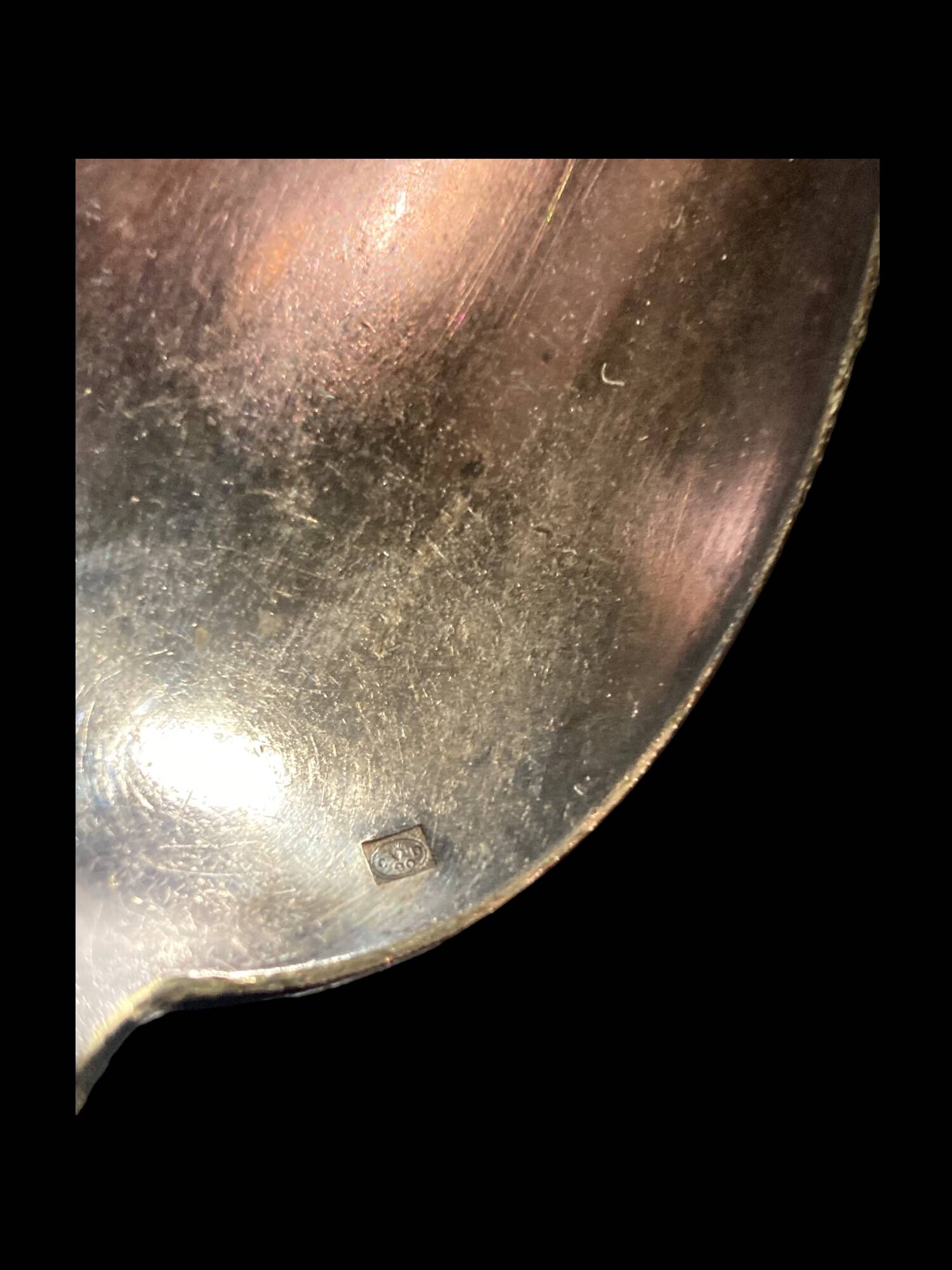 Fork and soup spoon in silver metal in their box from the brand "CERAVER OSTEAL"