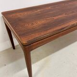 Danish long rosewood coffee table