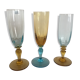 Ensemble de trois flûtes de champagne Georges Sand