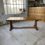 3m oak table from 1950 with its extensions