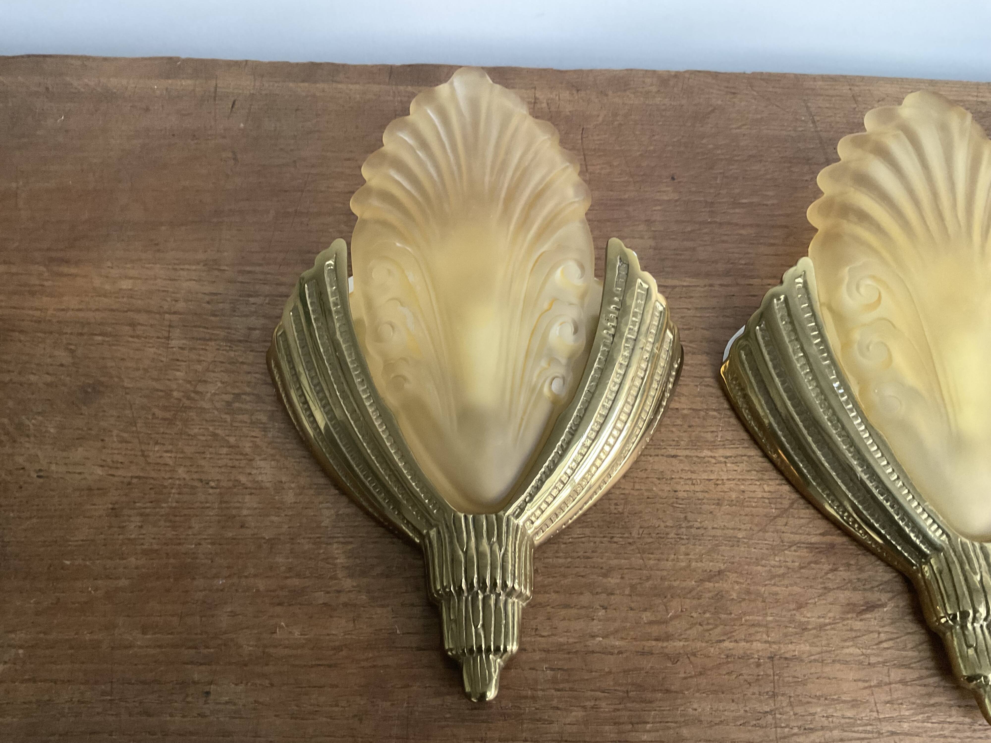 Pair of Art Deco wall sconces