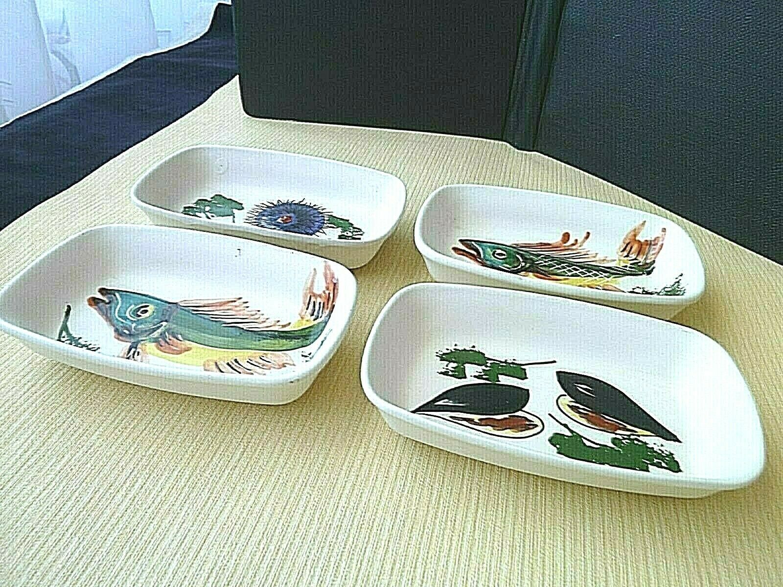 Lot de 4 raviers ou coupelles pour apéritif Vallauris