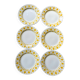 Set of 6 flat plates Lys - Digoin Sarreguemines