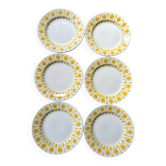 Lot de 6 assiettes plates Lys - Digoin Sarreguemines