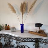 Bohemian vase in cobalt blue glass
