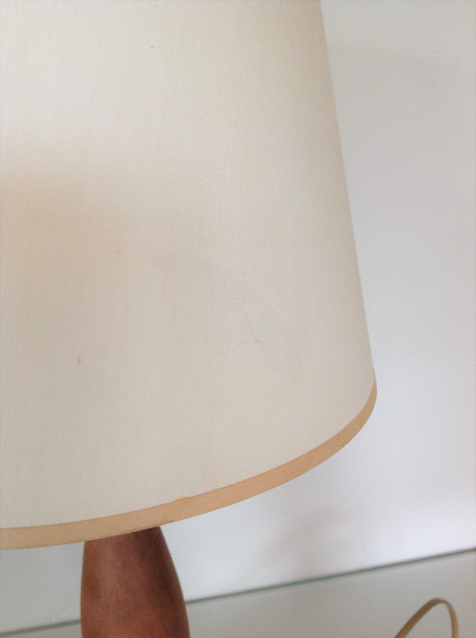 Turned wood lamp vintage 60s-70s