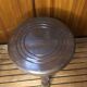 Vintage turned wood tripod milking stool #a579