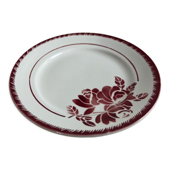 Flat plate with floral motif