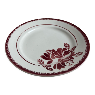 Assiette plate au motif floral