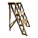 Old small painter's stepladder, wooden trade furniture, step stool