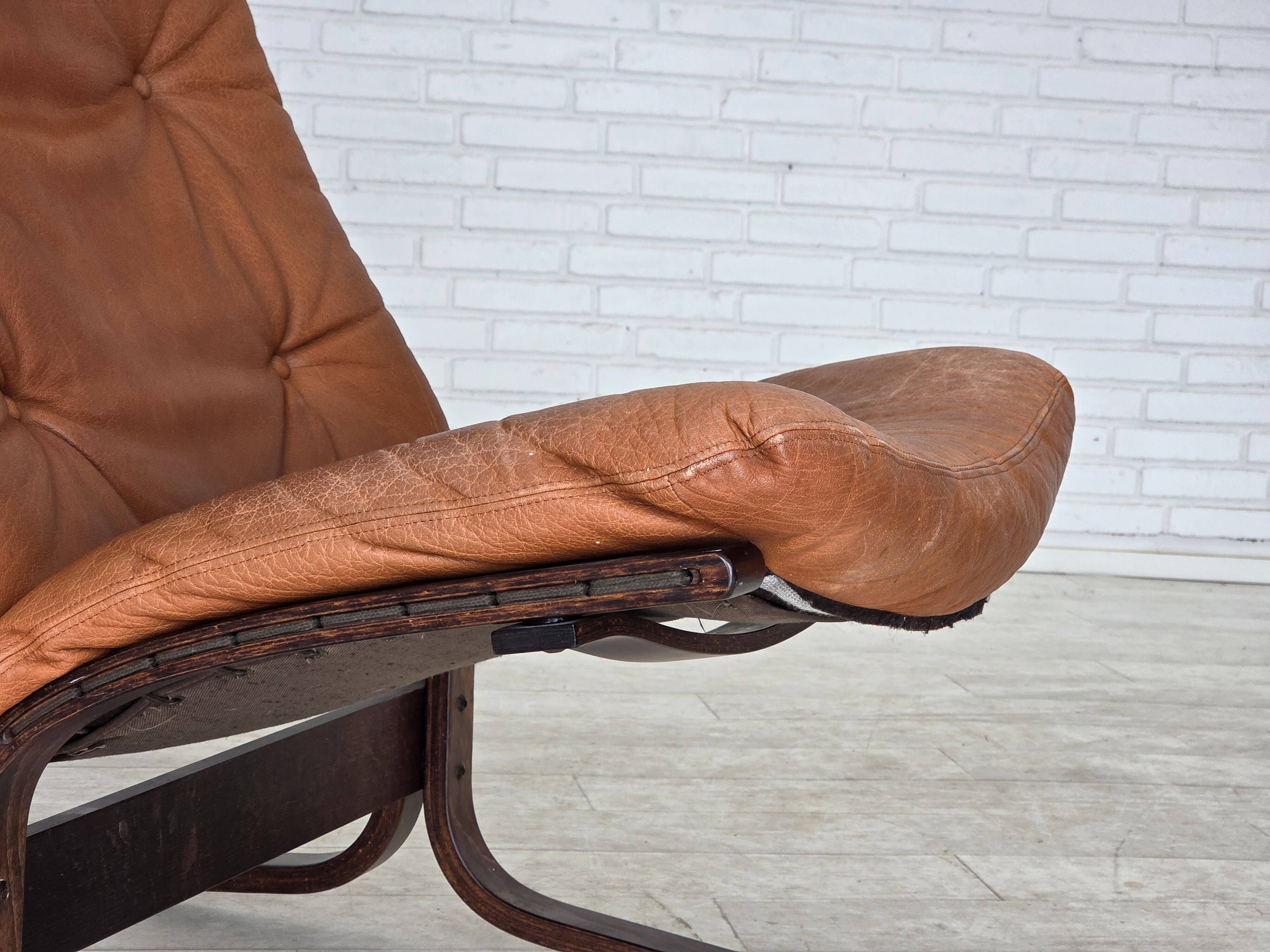 Années 1970, design norvégien par Ingmar Relling, fauteuil, modèle "Siesta".