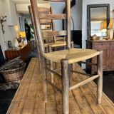Lot of 6 straw chairs from the end of the 19th century