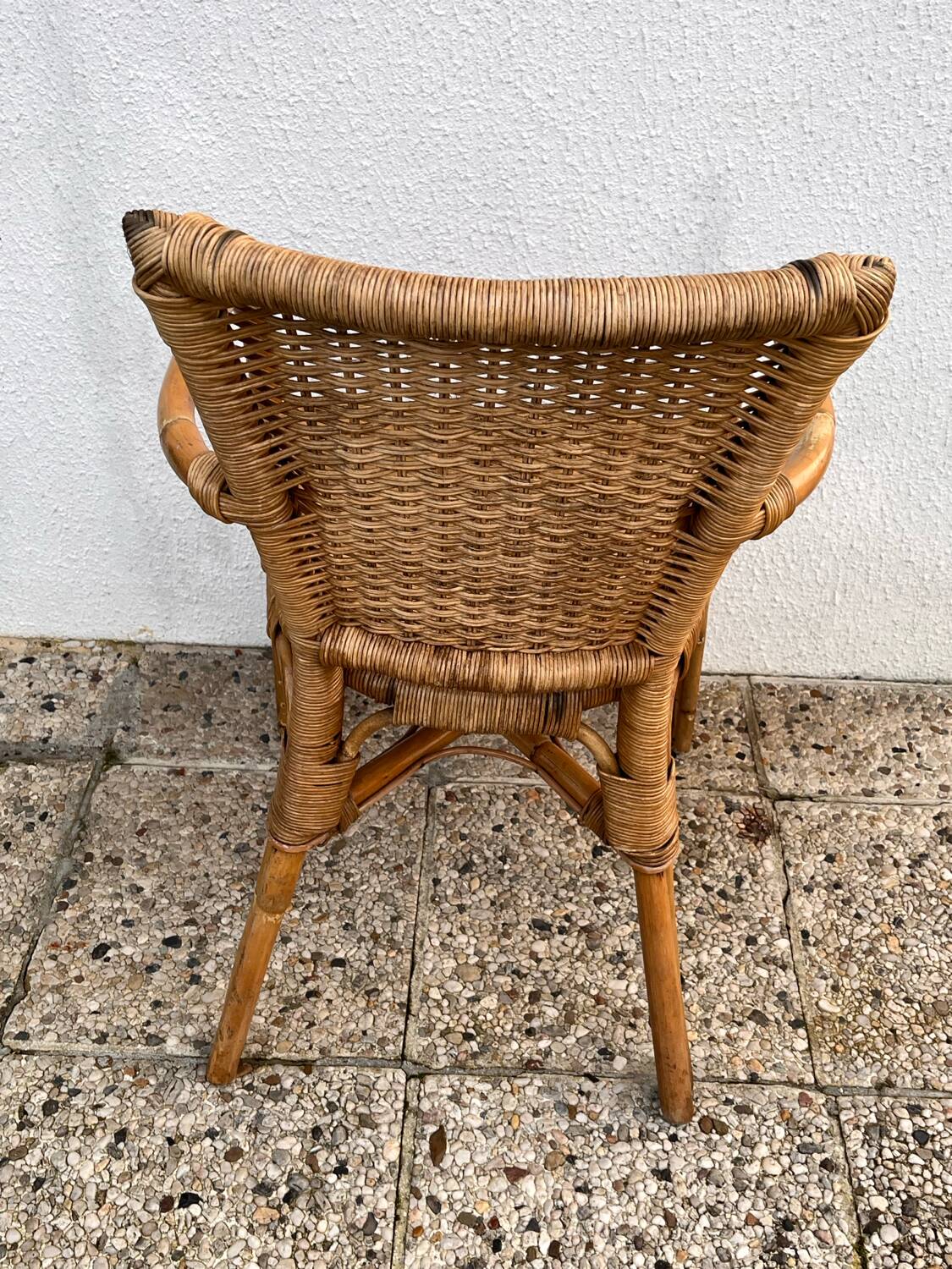 Set of 4 bamboo chairs