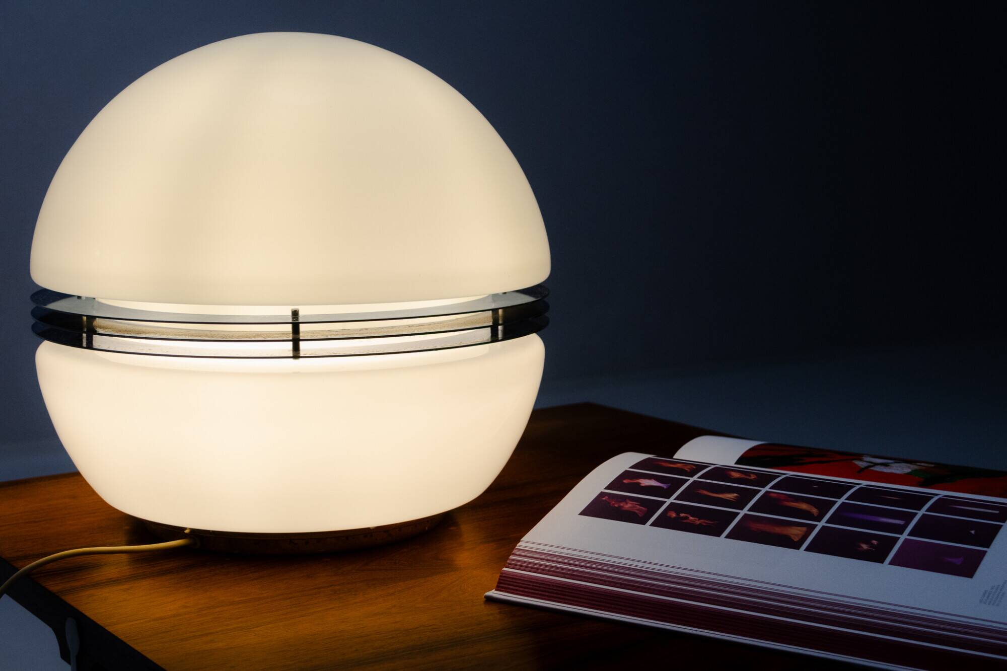 Space Age spherical table lamp by Enrico Tronconi, Italy, 1970s