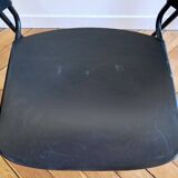 Black Assisa chair by Paolo FAVARETTO for Press Italy. 1980s