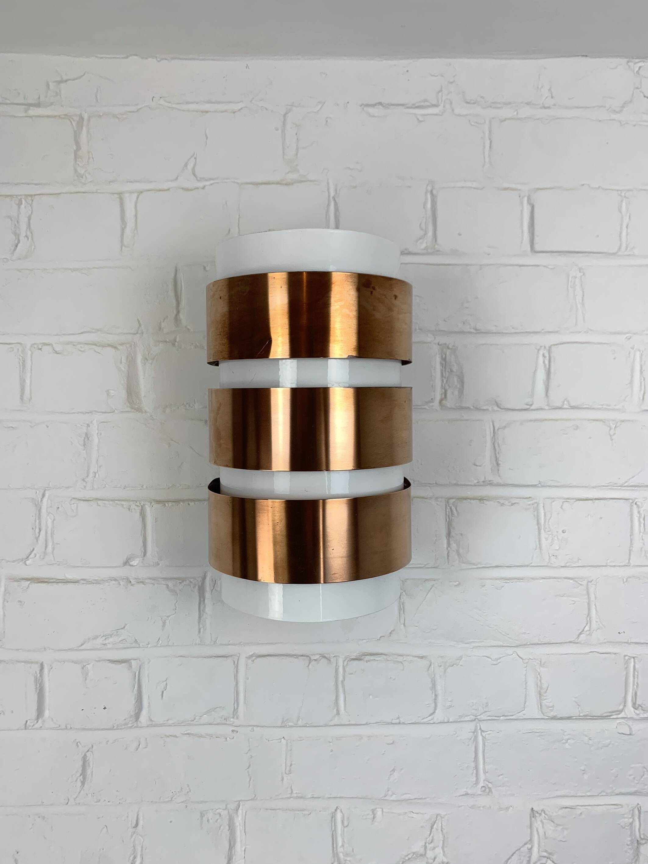 V-155 wall lamp Hans-Agne Jakobsson AB Markaryd, Sweden, copper, 1960s