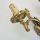 Antique double wall sconce in bronze, acanthus leaf design.
