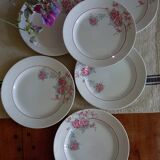 "Thalie" - 6 flat plates ironstone Saint-Amand