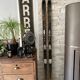 Paire de ski vintage en bois