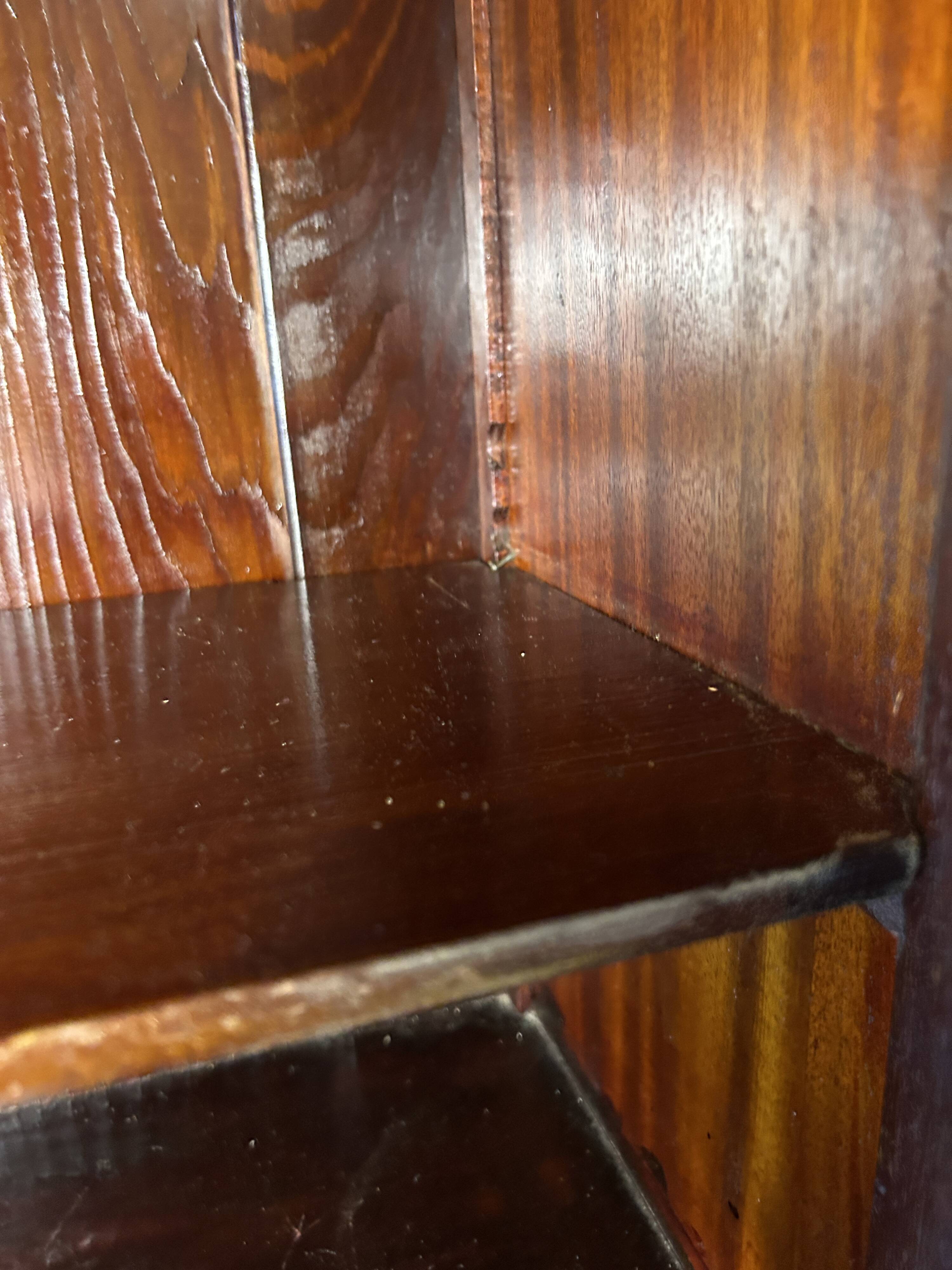 Antique Edwardian Bureau Bookcase with Inlaid Floral Detail – Early 20th Ce