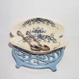 Set of 2 earthenware raviers of Sarreguemines model Jeannette, iron earth