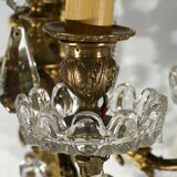 Bronze and Crystal Wall Lights with Pendants, Louis XV style – Late 19th century
