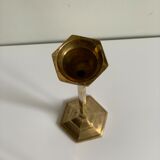 Pair of brass candle holders