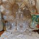 Crystal footed glasses from Arques, Matignon model.