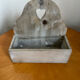 Wooden planter white patina
