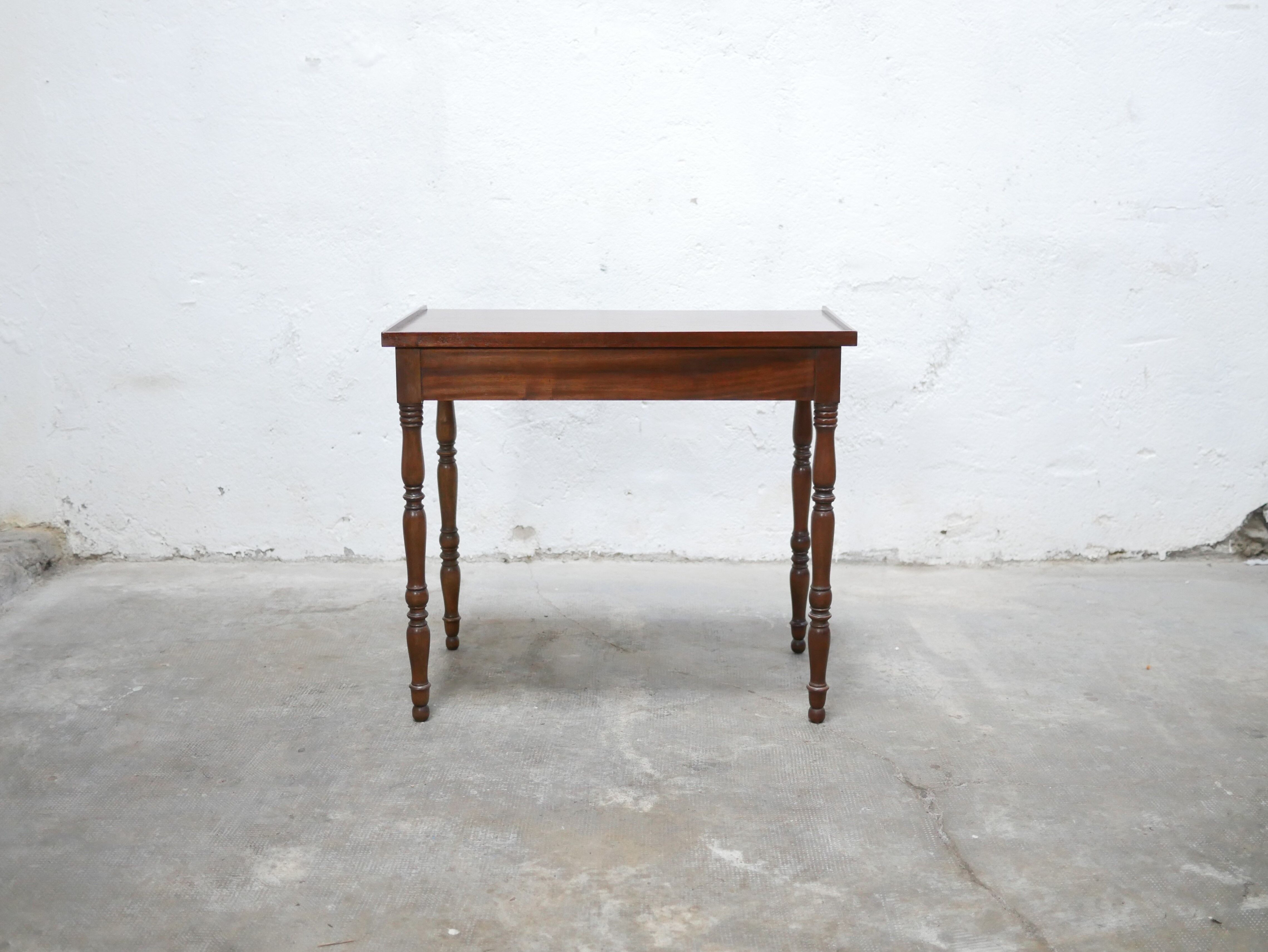 Vintage wooden desk side table