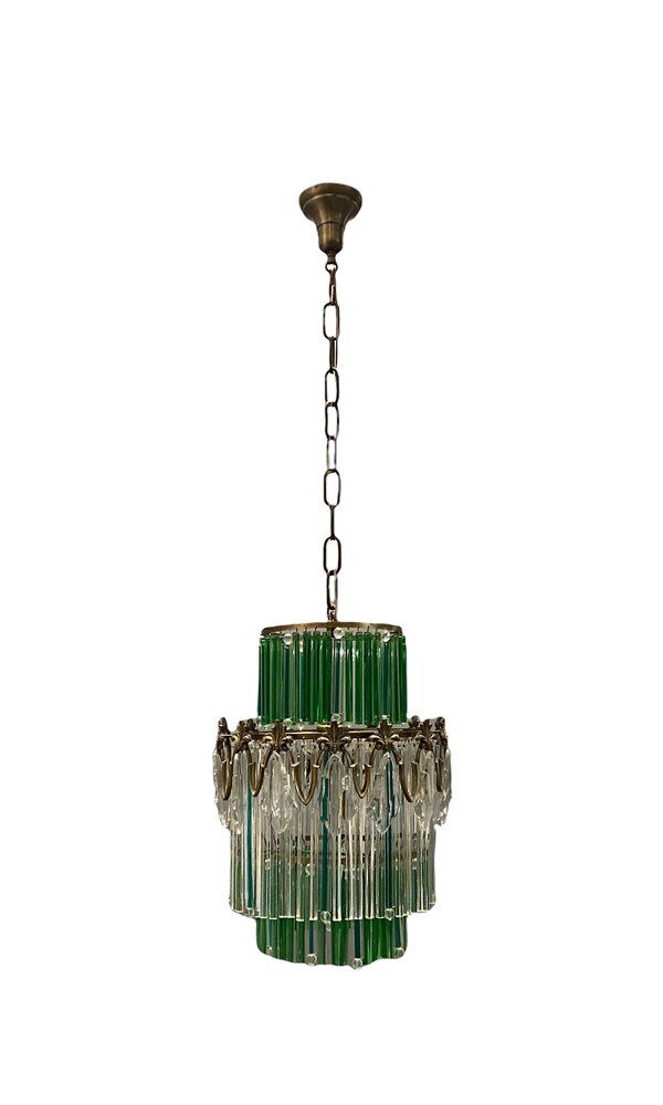 Lustre en cristal italien vintage années 1940