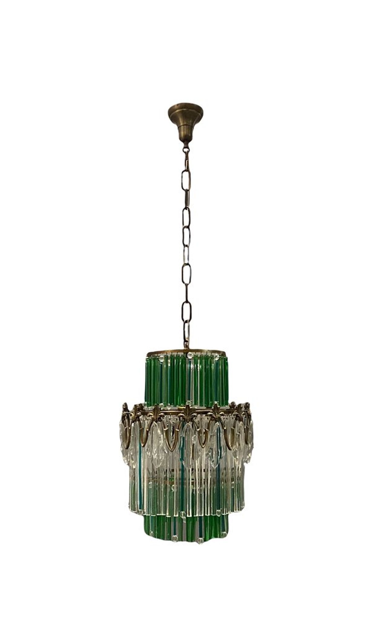 Vintage Italian Crystal Chandelier, 1940s
