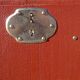 Old curved travel trunk