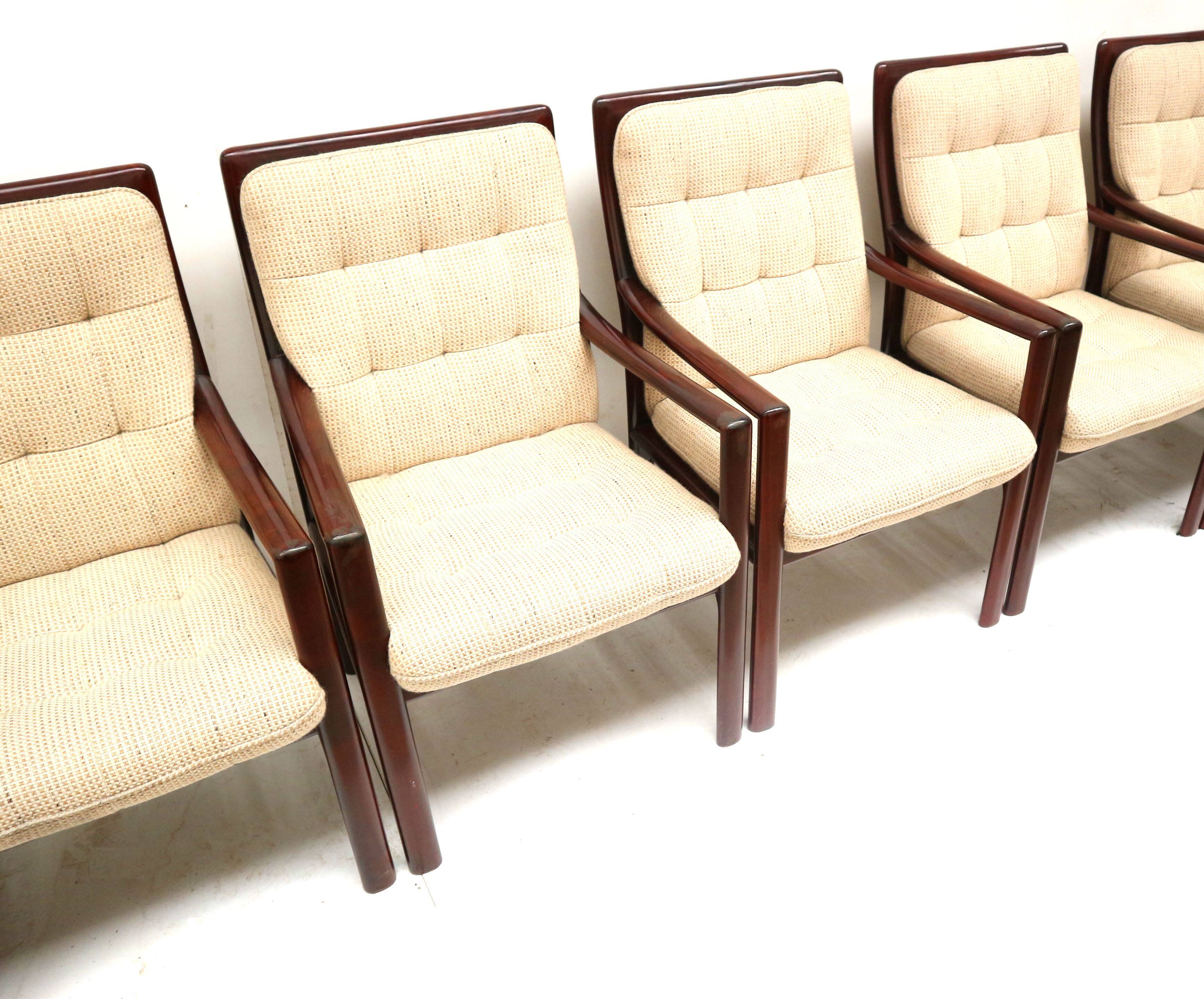 Unique set of 15 vintage armchairs from Lübke made in the 1970s