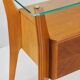 Gio Ponti bedside table in maple and walnut, La Permanente Mobili Cantù, 1940s