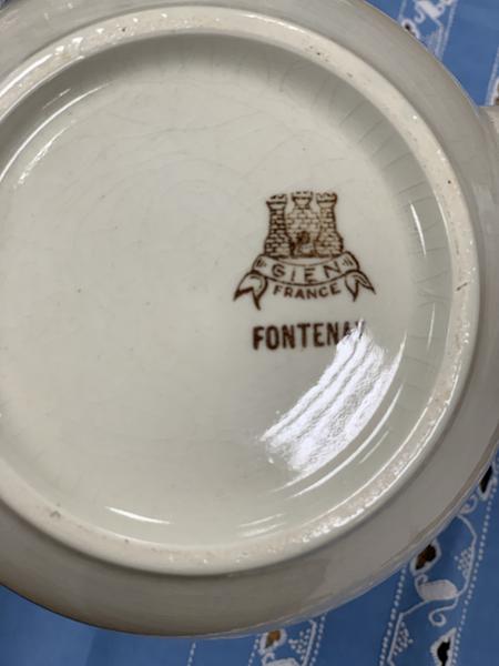 Iron earthenware teapot Gien service Fontenay
