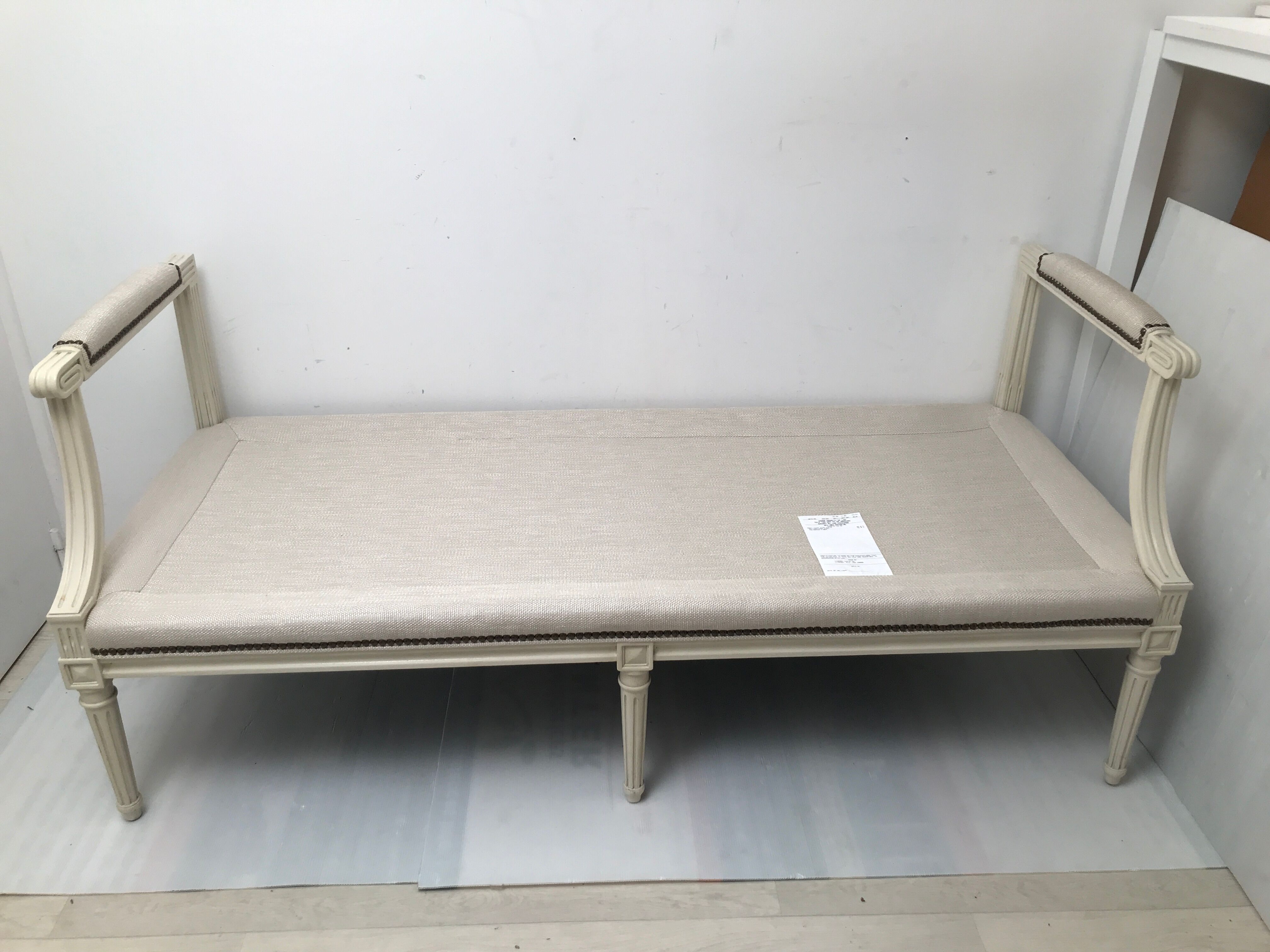 Updated bed end bench 3 seats baroque style