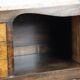 Vintage wooden and marble console table – classic style curved legs, 1950s