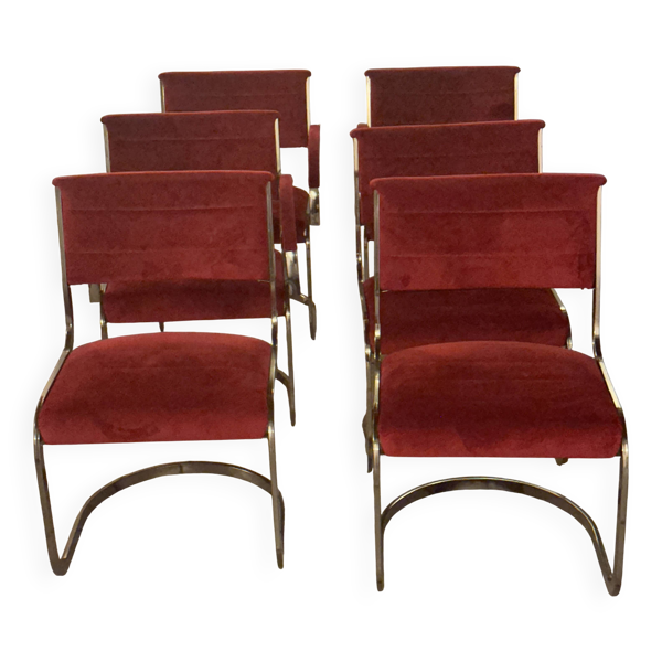 Milo BAUGHMAN (1923-2003), dans le goût de. Set de 6 chaises