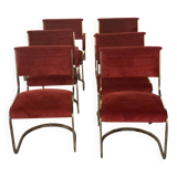 Milo Baughman (1923-2003), in the style of. Set of 6 chairs
