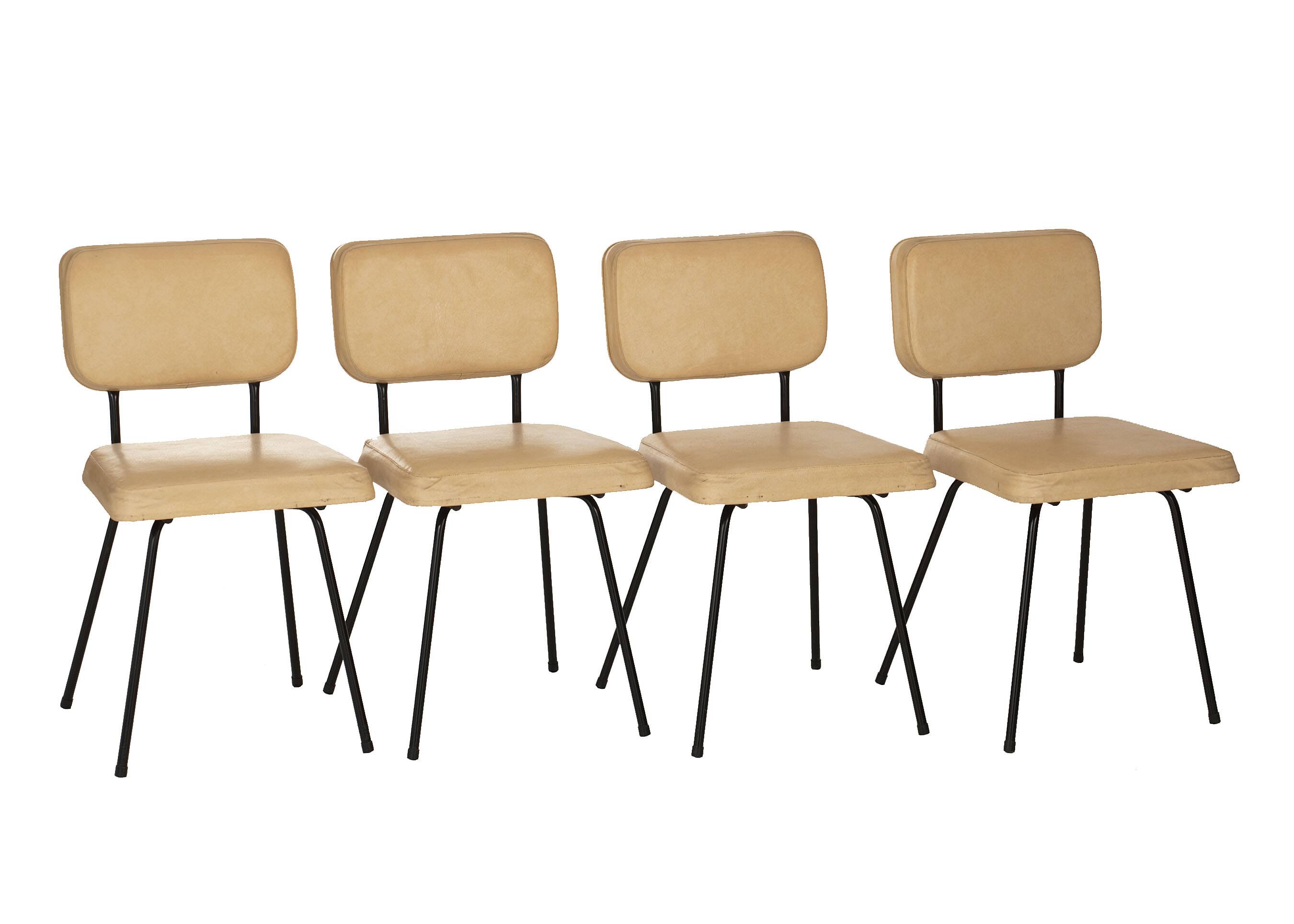 Set of 4 chairs by André Simard, Airborne, 1950