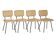 Set of 4 chairs by André Simard, Airborne, 1950